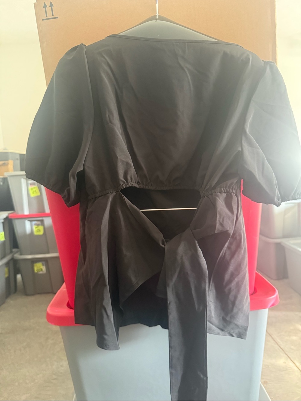 Black Dress Shirt - Classic Short Sleeve m50 - Picture 4 of 4
